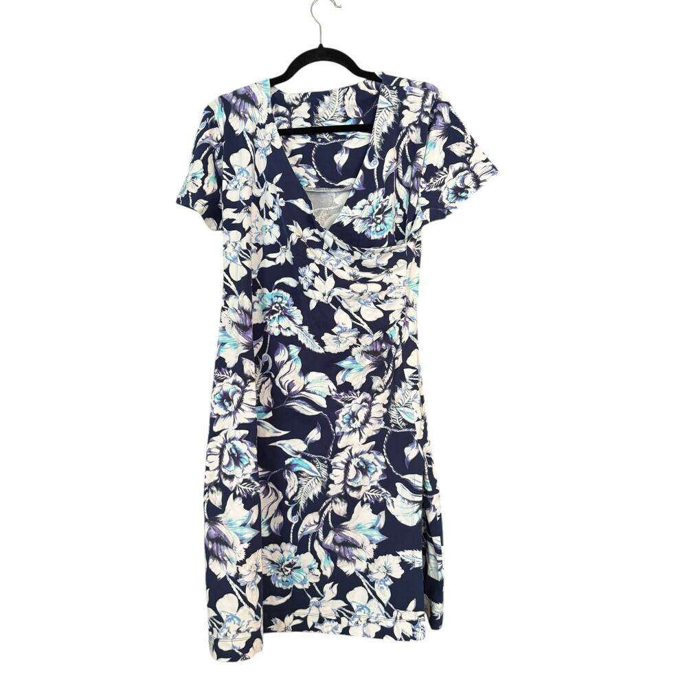 Soft Surroundings Shapely Anywhere Dress PM Short Sleeve Cotton Spandex Soft